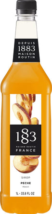 Maison Routin 1883 Peach Syrup, Pet Bottle 1000 Milliliter 🍁 All In One Marketplace Canada