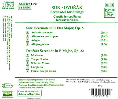 SUK / DVORAK Serenades for Strings
