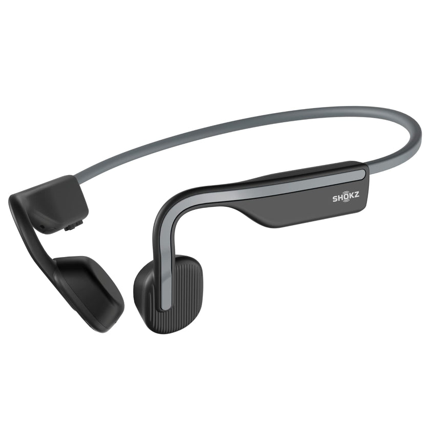 Shokz (AfterShokz) OpenMove - Open-Ear Bluetooth Sport Headphones - Bone Conduction Wireless Earphones - Sweatproof for Running and Workouts, with Sticker Pack (Grey) 🍁 All In One Marketplace Canada