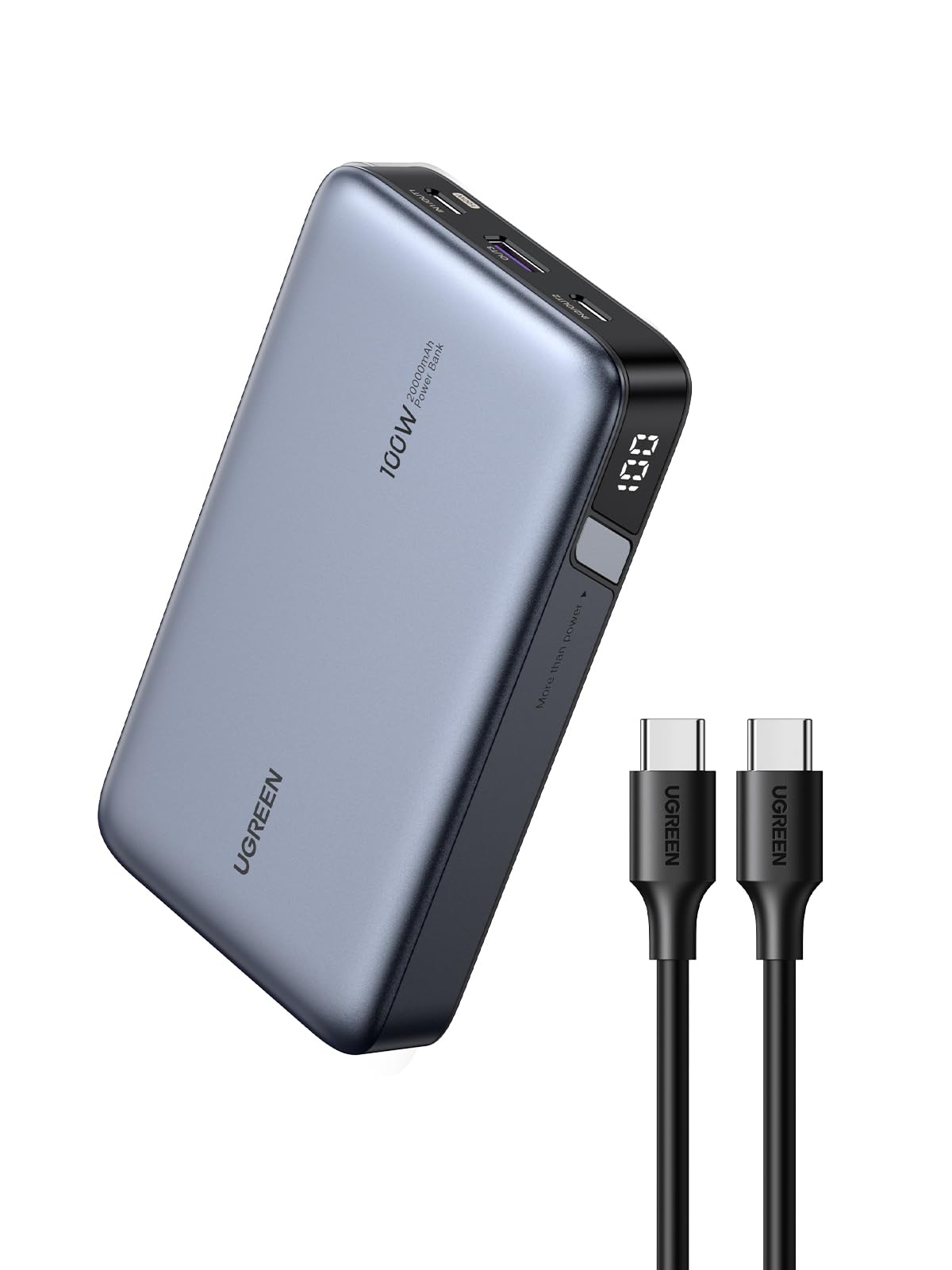 UGREEN 100W Power Bank Fast Charge, 3Ports USB C 20000mAh Portable Charger Fast Charging, 65W Fast Recharge Laptop Battery Bank, Compatible for MacBook Pro Air, Dell, iPad Pro, iPhone 17 Pro Max 🍁 All In One Marketplace Canada