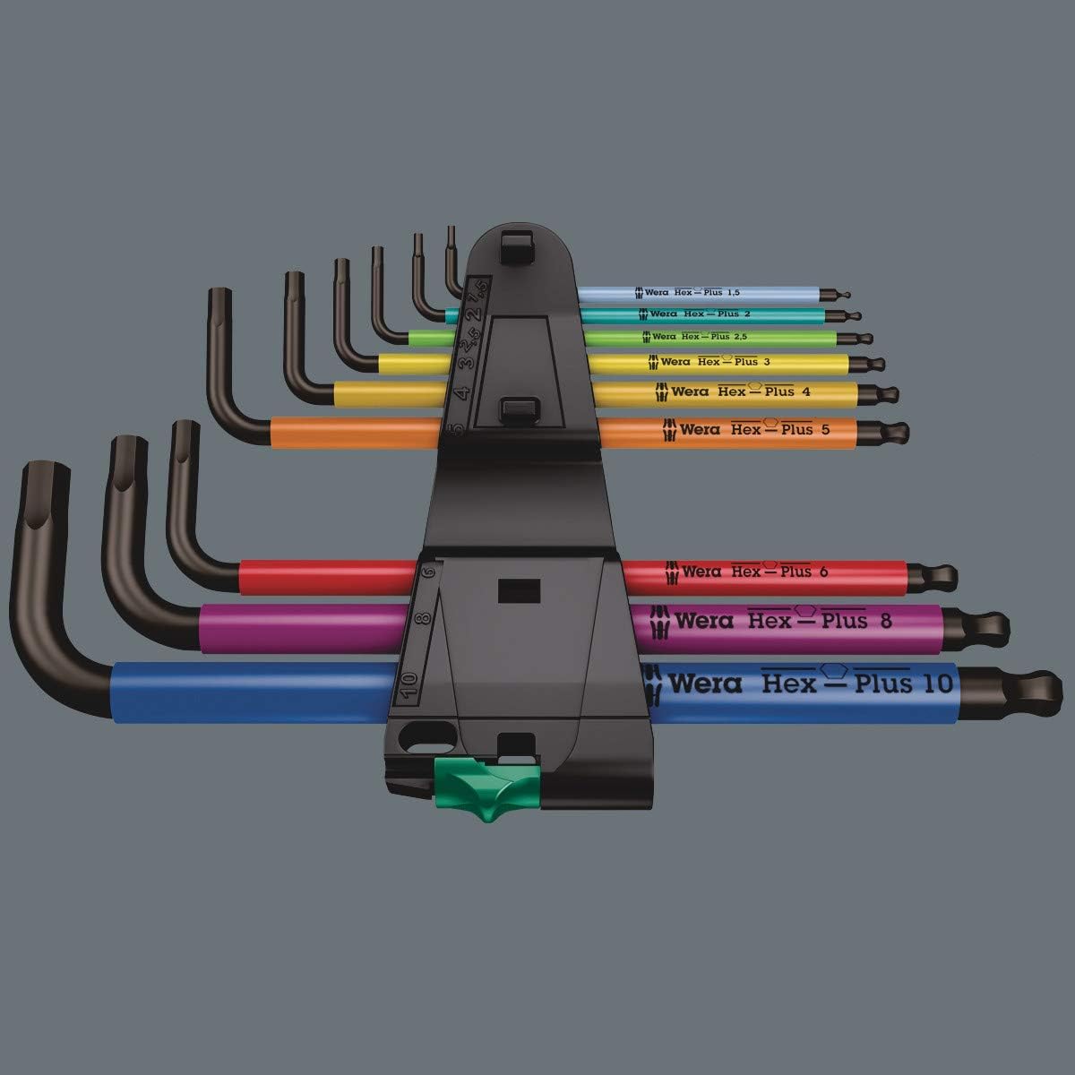 Wera 05073593001 950 Spkl/9 Sm N Multicolor L-Key Set, Metric, Blacklaser, 9 Pieces 🍁 All In One Marketplace Canada