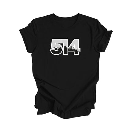 514 Montreal Quebec Canada Area Code City Skyline Gift - Unisex T-Shirt - Inspired X