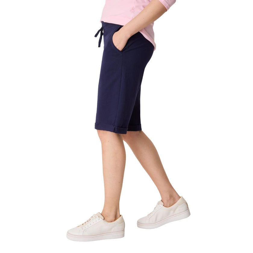 Hanes Women's French Terry Bermuda Short, Navy, Large 🍁 All In One Marketplace Canada