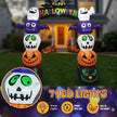 8.2 FT Cute Halloween Inflatables Pumpkin Archway Outdoor Decoration, Giant Blow Up Yard Arch Decorations With Built-in LED Lights For Holiday Party Front Yard Lawn Garden Decor