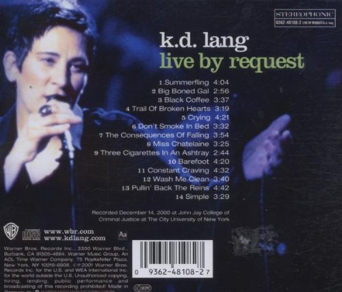 K.D. Lang / Live By Request - CD (Used)