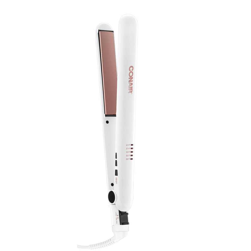 Conair Double Ceramic Hair Straightener Flat Iron with 1 Inch Floating Plates 5 Heat Settings up to 410°F Professional Styling Tool for Frizz-Free Straight Hair 🍁 All In One Marketplace Canada