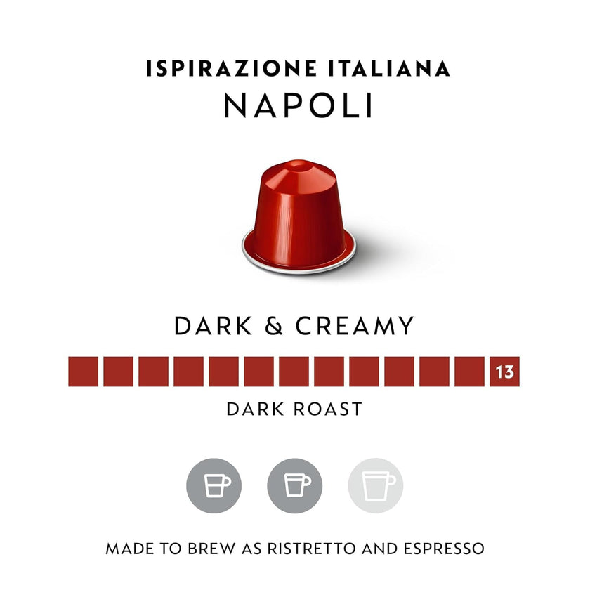 Nespresso Original Napoli Coffee Pods, Dark Roast, Intensity 13, 50 Pods 🍁 All In One Marketplace Canada
