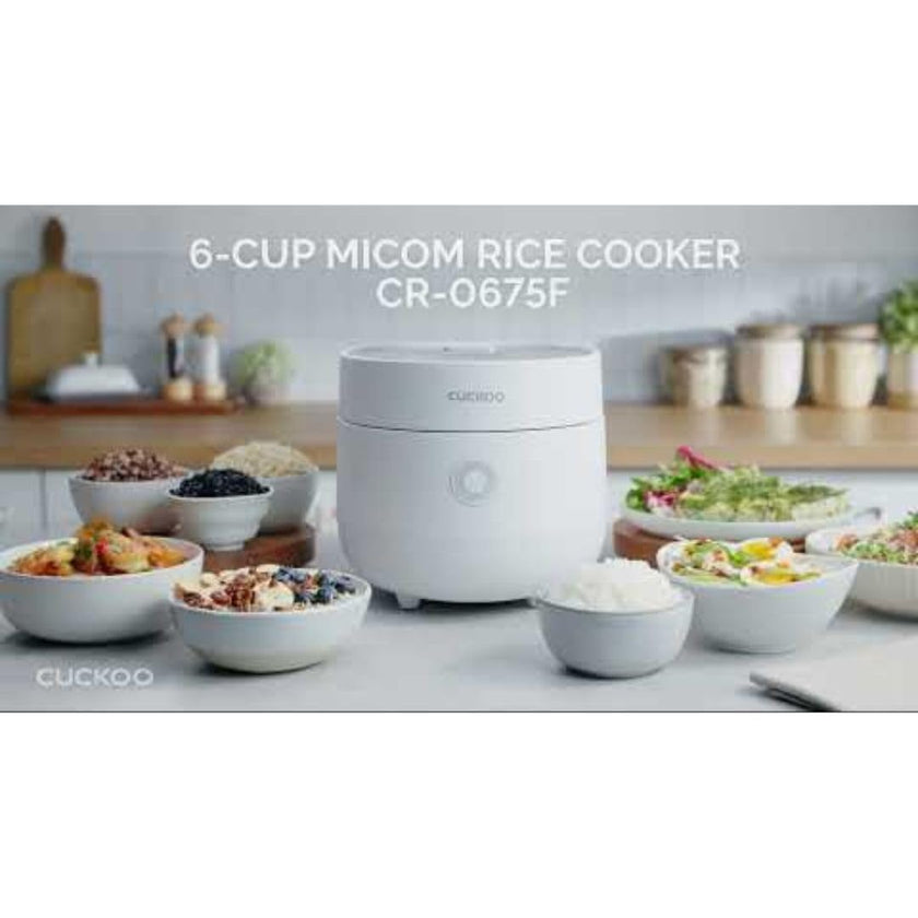 CUCKOO CR-0375FW | 3-Cup (Uncooked) Micom Rice Cooker | 10 Menu Options: Oatmeal, Brown Rice & More, Touch-Screen, Nonstick Inner Pot | White (CR-0375FW) 🍁 All In One Marketplace Canada