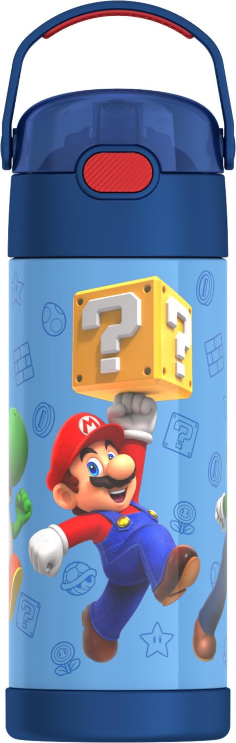 THERMOS FUNTAINER Water Bottle with Straw, 14oz, Mario 🍁 All In One Marketplace Canada