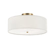 Globe Electric 60998 Kyle 2-Light Flush Mount Ceiling Light, Matte Brass, White Linen Shade 🍁 All In One Marketplace Canada