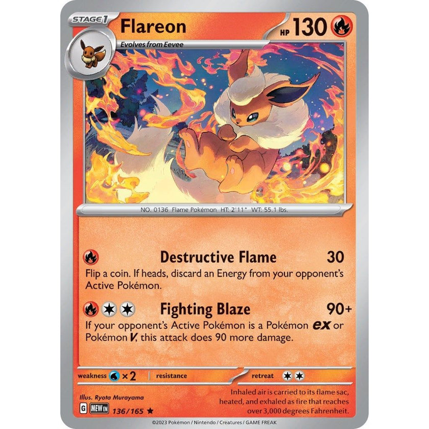 Flareon (136/165) (MEW)