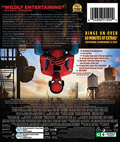 Spider-Man: Homecoming - 3D Blu-ray/Blu-ray/UltraViolet (Bilingual)