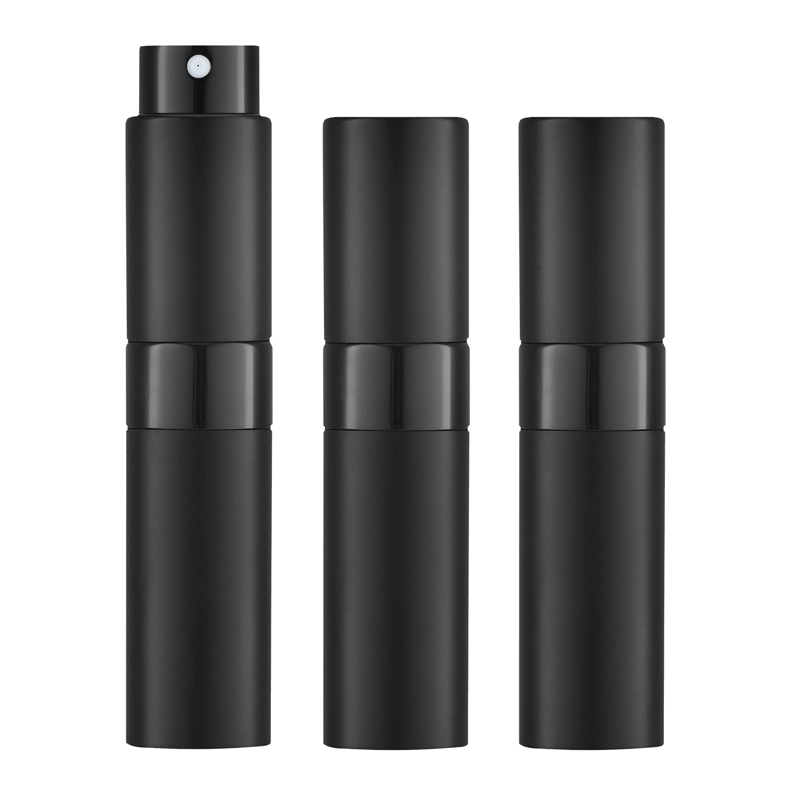 Lisapack Perfume Travel Spray Bottles - 8ml Mini Cologne Refillable Atomizer Decanter for Men - Small Size Travel Essentials Perfume Refill Decant Dispenser for Women Purse Pocket 3PCS Black 🍁 All In One Marketplace Canada
