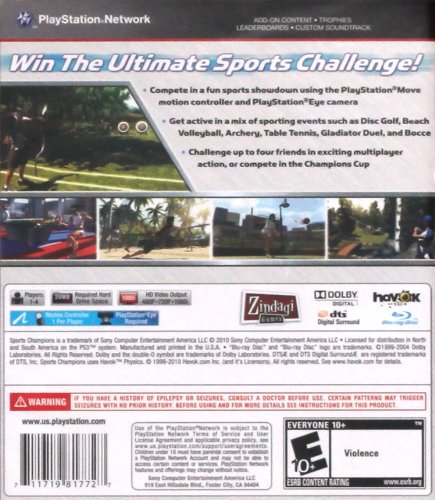 Sports Champions : Standard Edition - PS3 (Used)