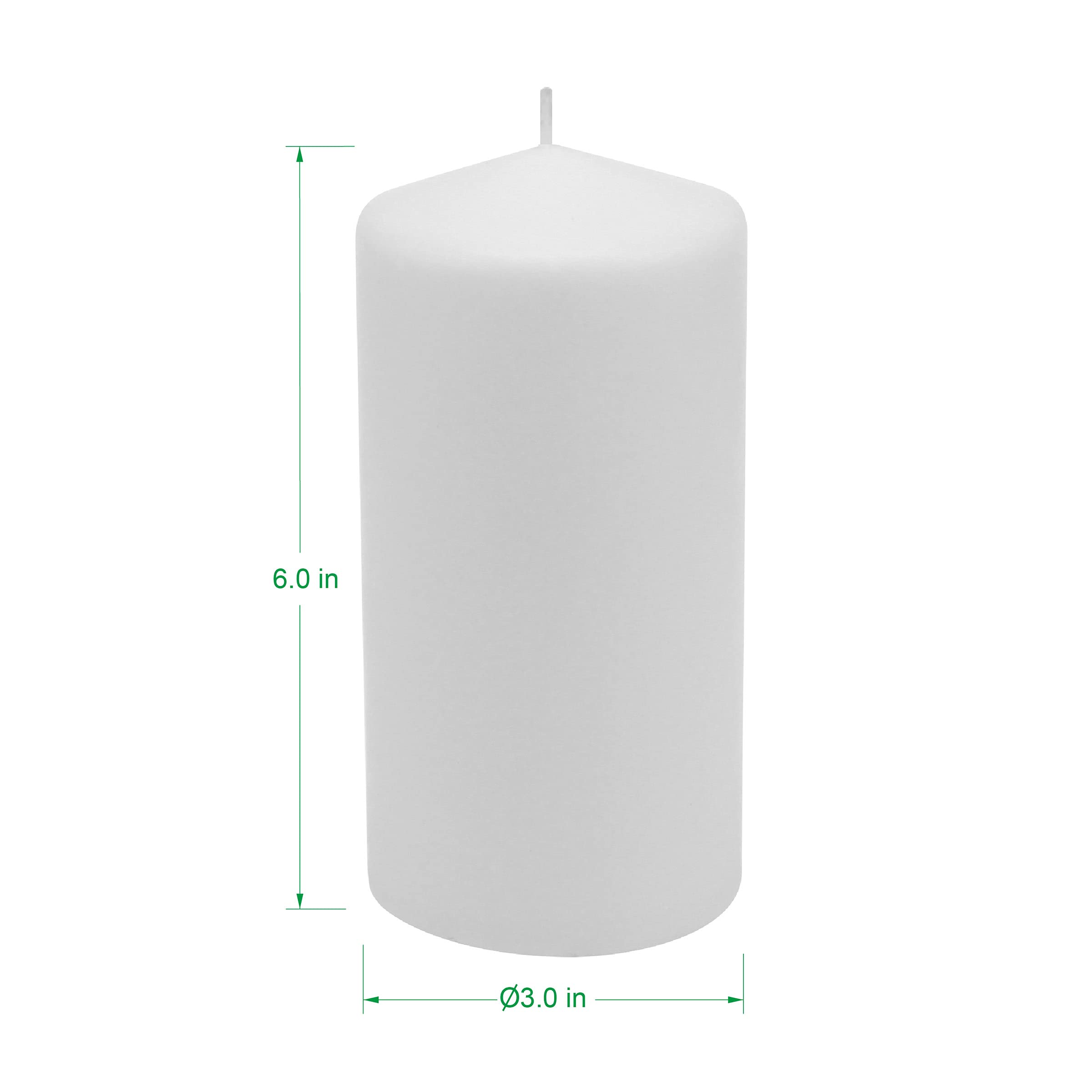 Stonebriar Unscented White Tall Pillar Candles, 65 Hour Burning Candle Pillars, Perfect for Decor, Weddings, Emergencies 3