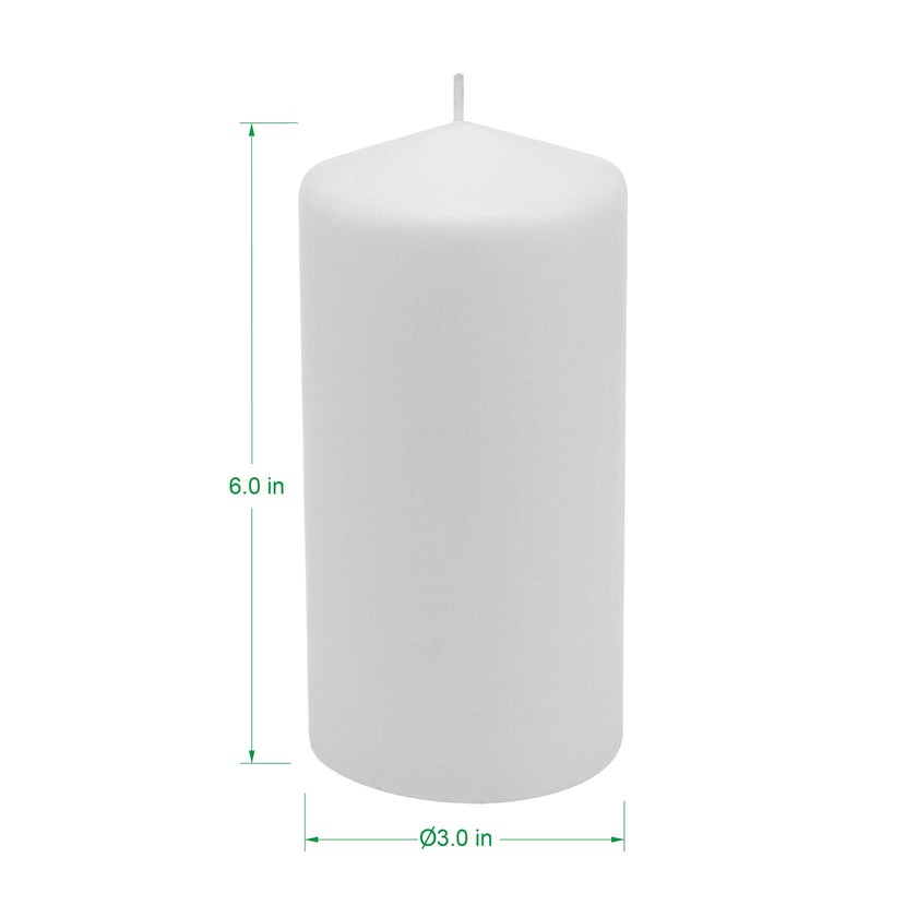 Stonebriar Unscented White Tall Pillar Candles, 65 Hour Burning Candle Pillars, Perfect for Decor, Weddings, Emergencies 3