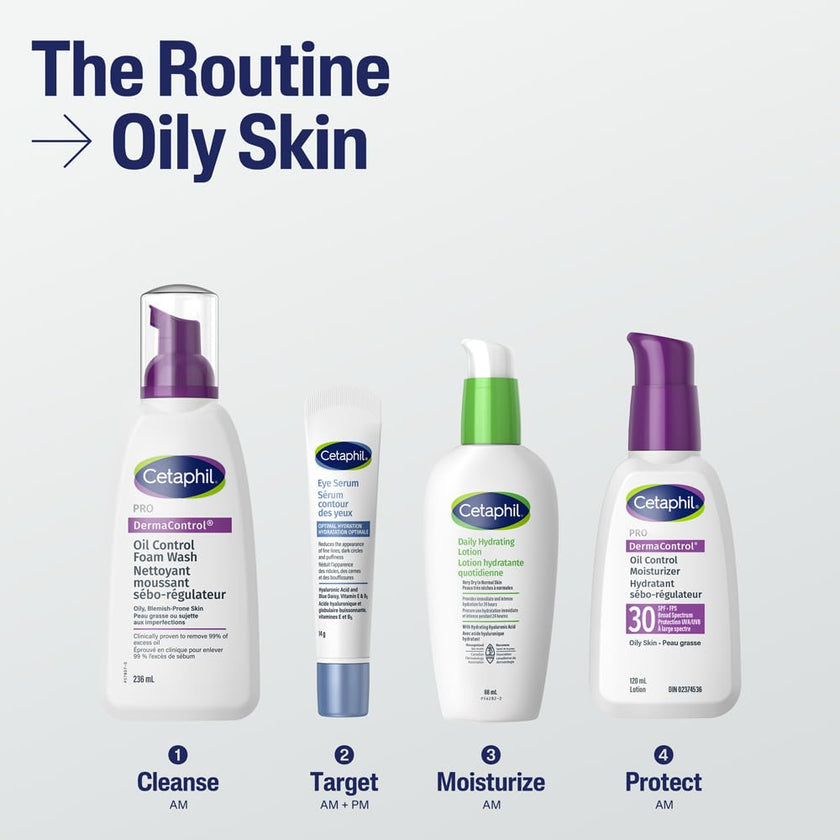 Cetaphil PRO DermaControl Face Sunscreen SPF 30, Oil Control Moisturizer for Oily Sensitive Skin, Broad Spectrum Matte Finish with Zinc Complex, Dermatologist Recommended, 120ml 🍁 All In One Marketplace Canada