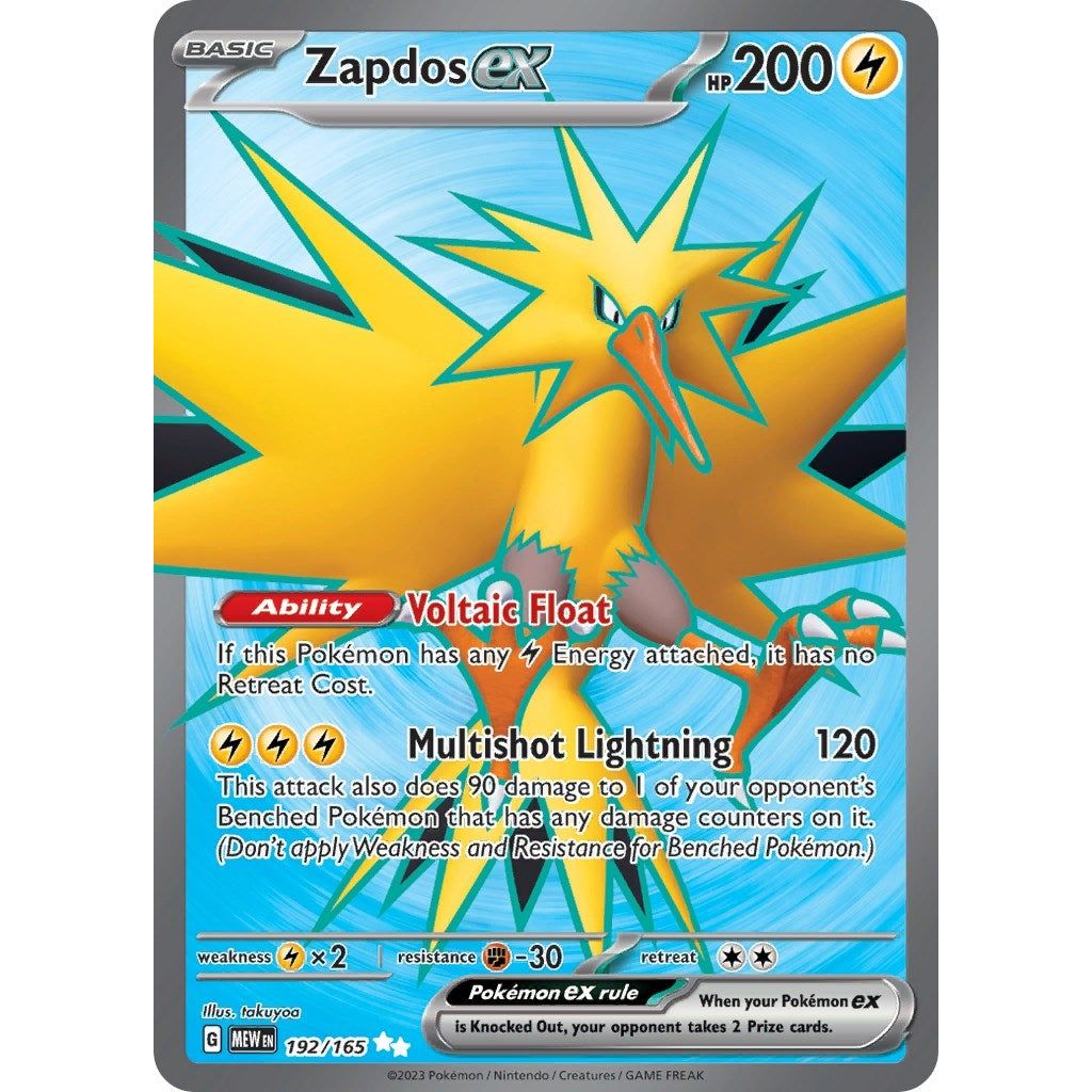 Zapdos ex (192/165) (MEW)