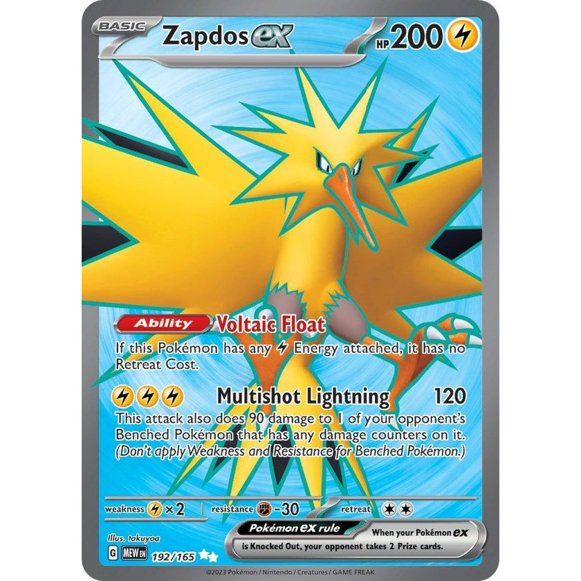 Zapdos ex (192/165) (MEW)