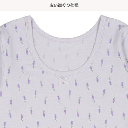 西松屋 HOTWRAP 2枚組8分袖シャツ肌着（小花・無地） 正規品