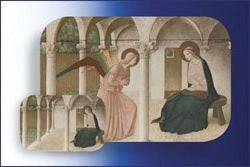 Annunciation Hologram Prayer Card
