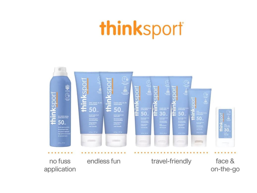 Thinksport SPF 50 All Sheer Mineral Sunscreen Spray – Air Powered, Waterproof Sport Sunscreen Spray – Safe, Natural Zinc Oxide Sun Protection, 6 Fl oz 🍁 All In One Marketplace Canada
