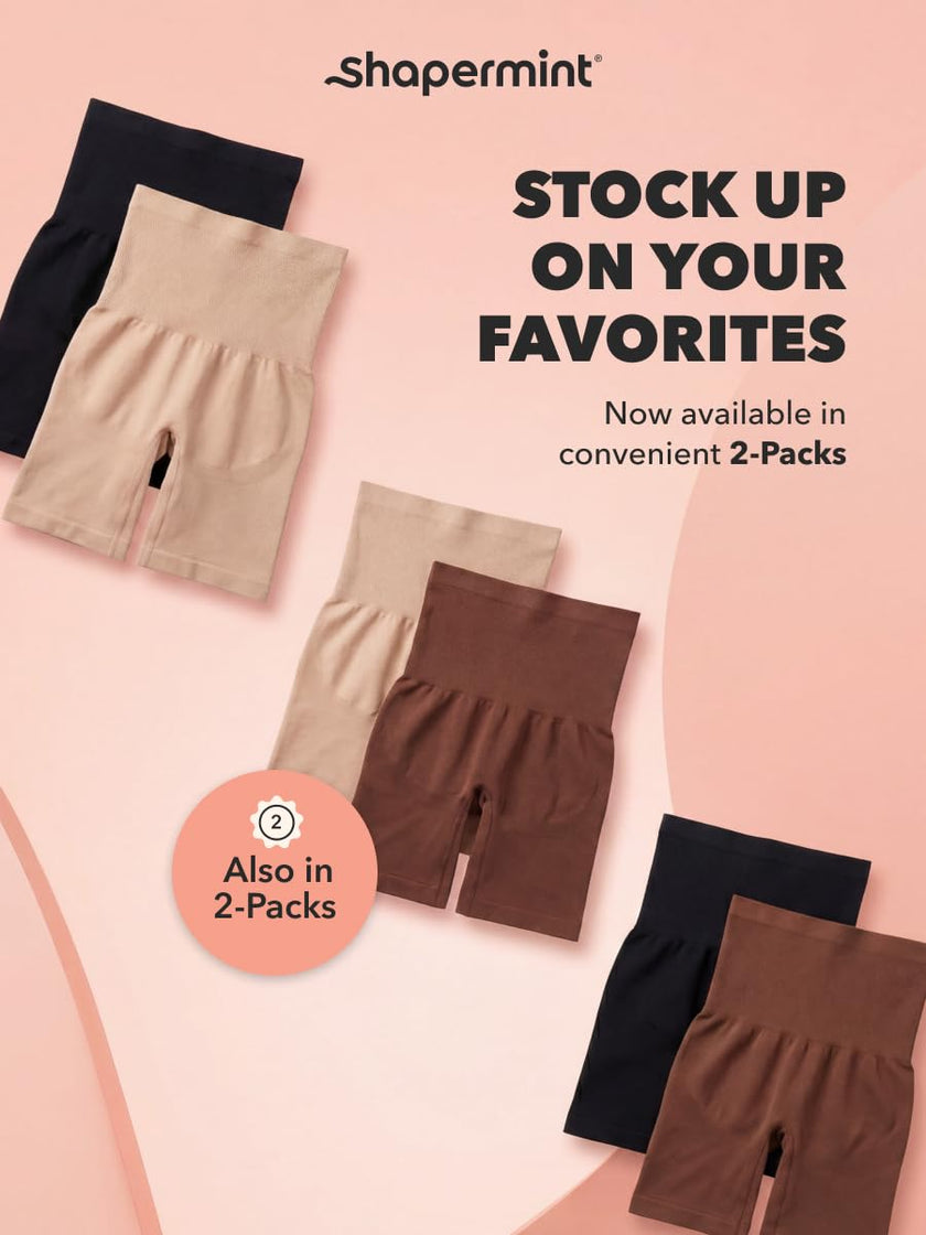 Shapermint High Waisted Body Shaper Shorts - Shapewear for Women Tummy Control Small to Plus-Size Nude Small 🍁 All In One Marketplace Canada