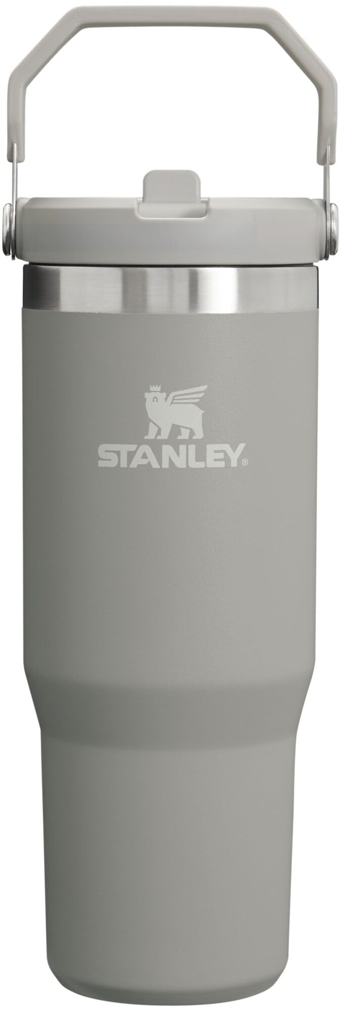 STANLEY IceFlow Flip Straw Tumbler with Handle 30 oz | Twist On Lid and Flip Up Straw | Leak Resistant Water Bottle | Insulated Stainless Steel | BPA-Free | Ash 🍁 All In One Marketplace Canada