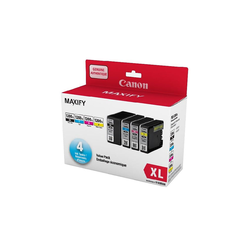 Canon Genuine Canon PGI-1200XL High Yield Four Colour Value Pack, Black, Cyan, Magenta and Yellow Ink Catridges 🍁 All In One Marketplace Canada