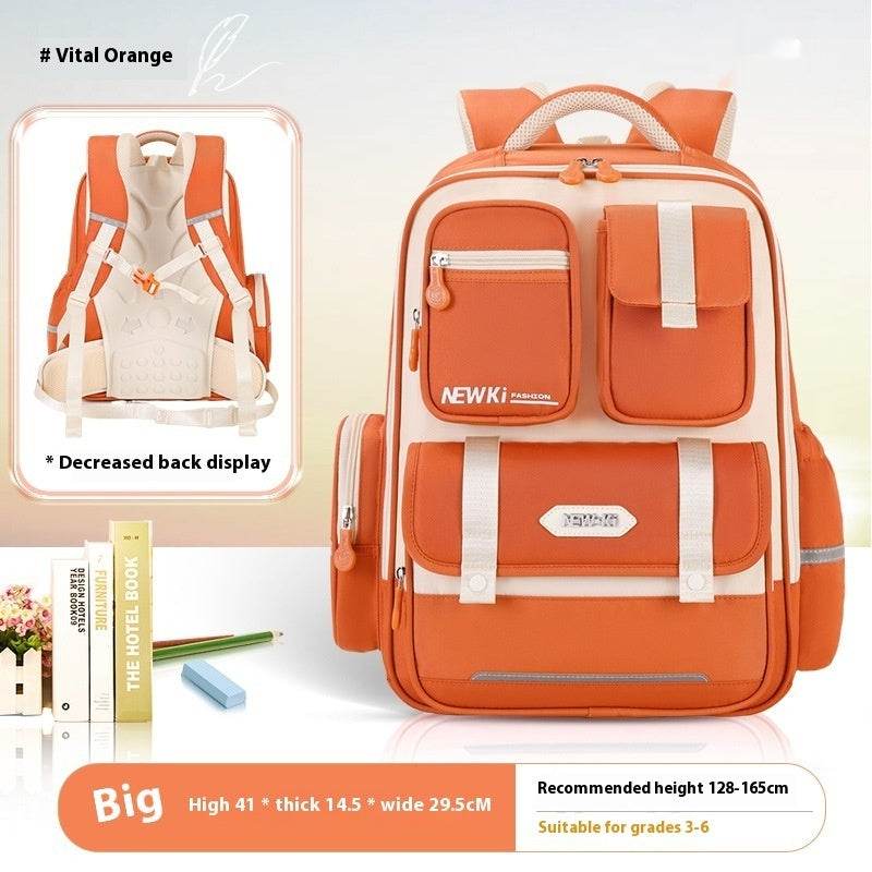 Children's Spine Protection Backpack Multi-compartment Burden Reduction Schoolbag