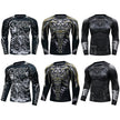 Men's MMA Compression Rash Guard – Long Sleeve BJJ Grappling Training Shirt
