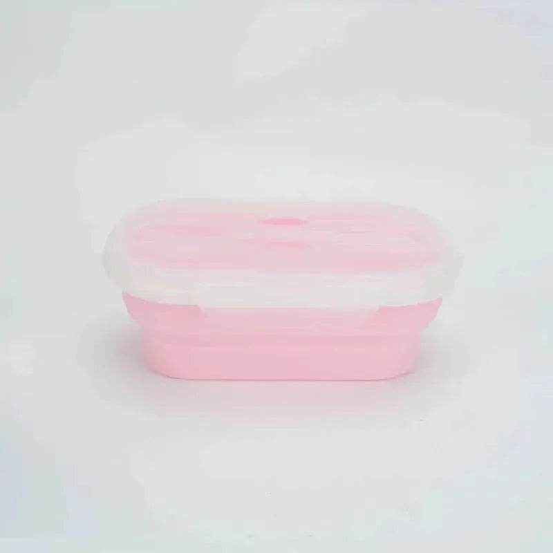 Portable Silicone Foldable Compressible Lunch Box container