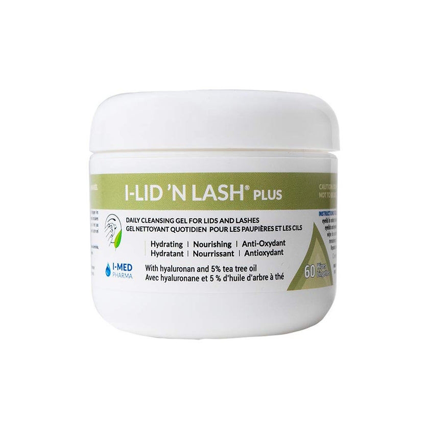 I-Med Pharma I-Lid 'N Lash | Daily Cleansing Gel for Lids and Lashes (60 Wipes) (I-Lid 'N Lash Plus) 🍁 All In One Marketplace Canada
