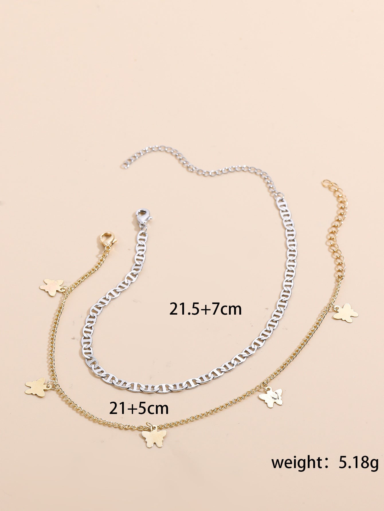 Bohemian Multi-Layer Anklet Set – Cross, Heart & Charm Designs