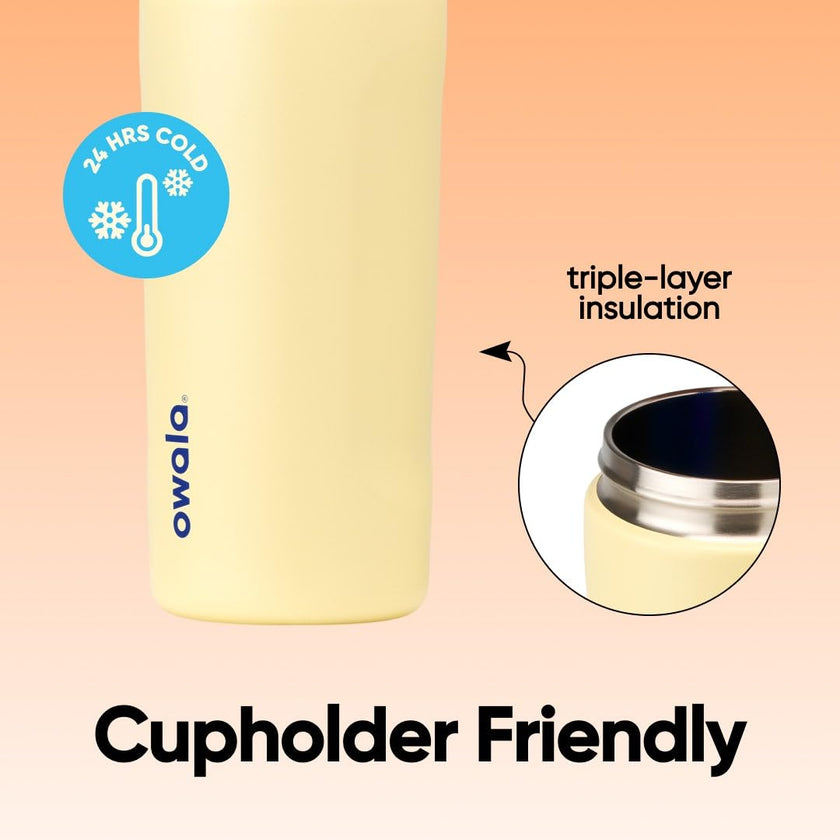 Owala Kids FreeSip Insulated Stainless Steel Water Bottle with Straw, BPA-Free Sports Water Bottle, Great for Travel, 16 oz, Misty Horizon 🍁 All In One Marketplace Canada