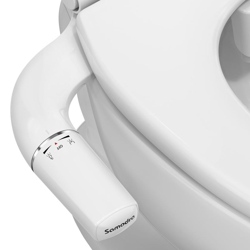 SAMODRA Ultra-Slim Bidet Attachment, Minimalist Non-Electric Dual Nozzle (Frontal & Rear Wash) Adjustable Water Pressure, Fresh Water Bidet Toilet Seat Attachment, Easy to Install 🍁 All In One Marketplace Canada