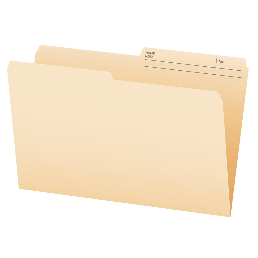 Pendaflex File Folders, 1/2 Cut Tab, Legal Size, Manila, Durable Paper Stock, Box of 100, Ideal for Office/Home/School Organization, Made in Canada, Reversible File Organizers 🍁 All In One Marketplace Canada