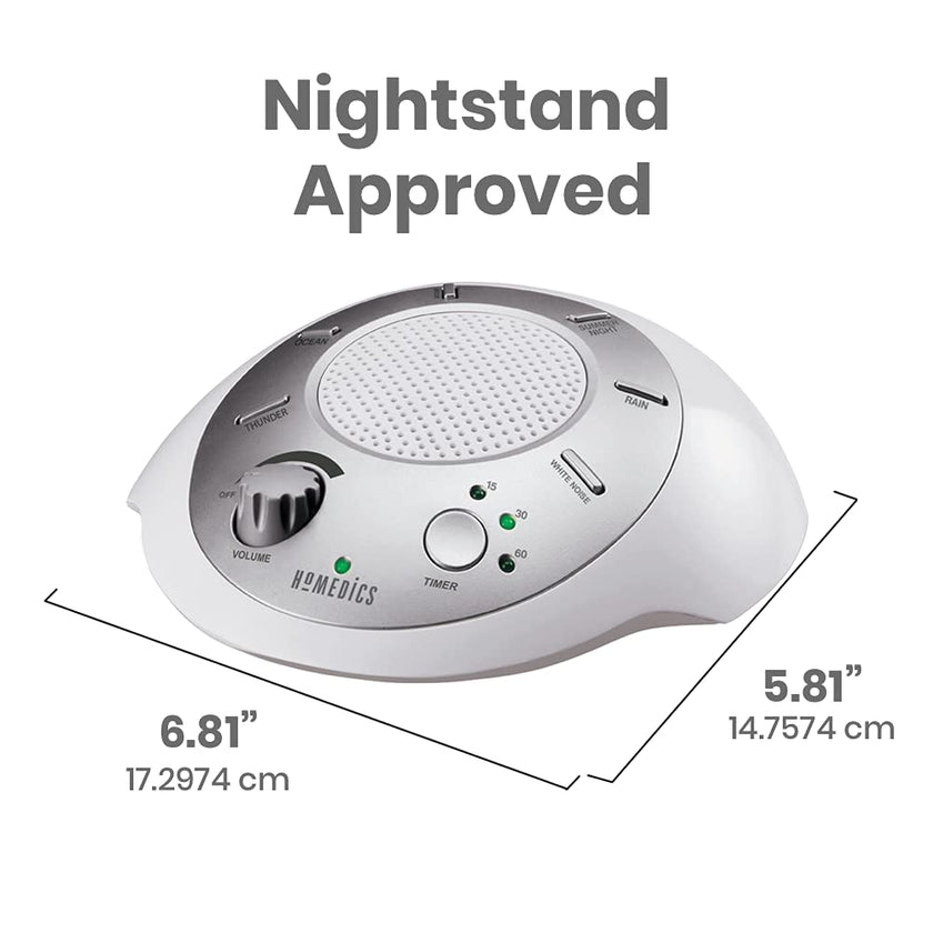 Homedics White Noise Sound Machine, Ambient Sleep Aid, Travel Friendly, 6 Relaxing Nature Sounds, Portable Soothing Relaxation Device for Home, Office, Nursery, Baby, Adults, with Timer 🍁 All In One Marketplace Canada