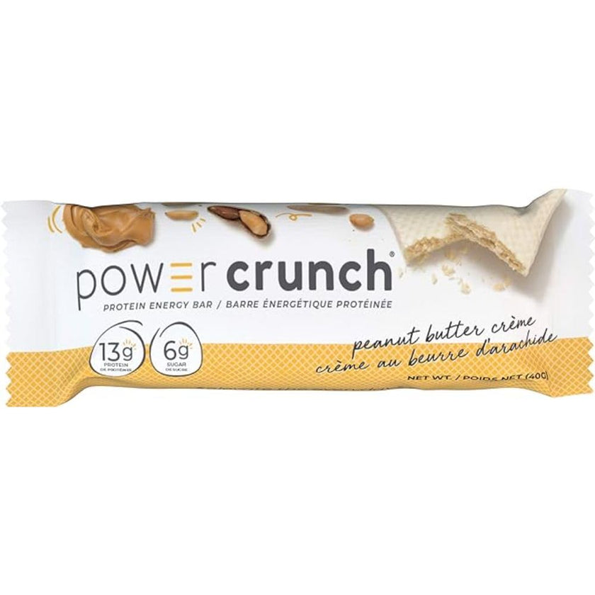 Power Crunch Protein Bars Peanut Butter Crème 12 Count – High Protein Wafer Bar, 13g Protein, Low Sugar, Cream-Filled Snack Bar 🍁 All In One Marketplace Canada