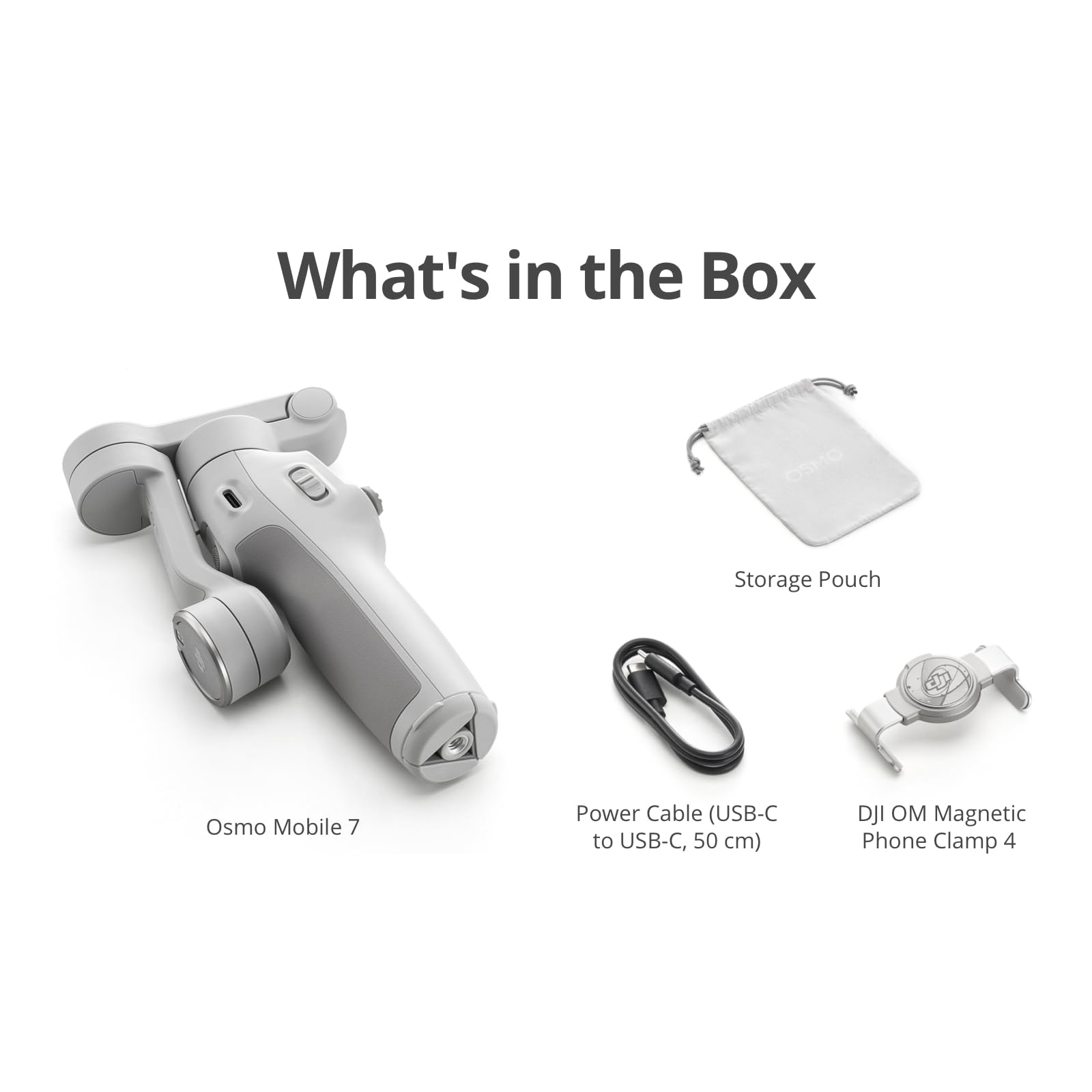 DJI Osmo Mobile 7 Gimbal Stabilizer for iPhone, Android, Built-in Tripod, Ultra-Light, Comfortable Grip, 3-Axis Phone Gimbal, ActiveTrack 7.0, ShotGuides, One-Tap Edit, 10hrs Use, Phone Charging 🍁 All In One Marketplace Canada