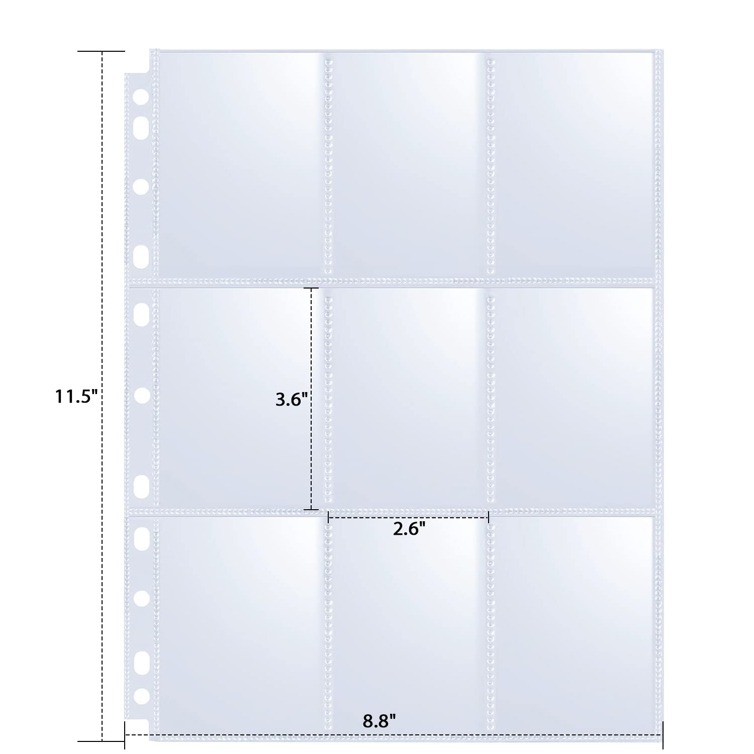 360 Pockets Trading Card Sleeves - Double-Sided 9 Pocket Page Protector, Ultra-Clear Card Sheets for 3 Ring Binder, Sleeves for Game Yugioh/MTG, Baseball, Business Cards, Coupons 🍁 All In One Marketplace Canada