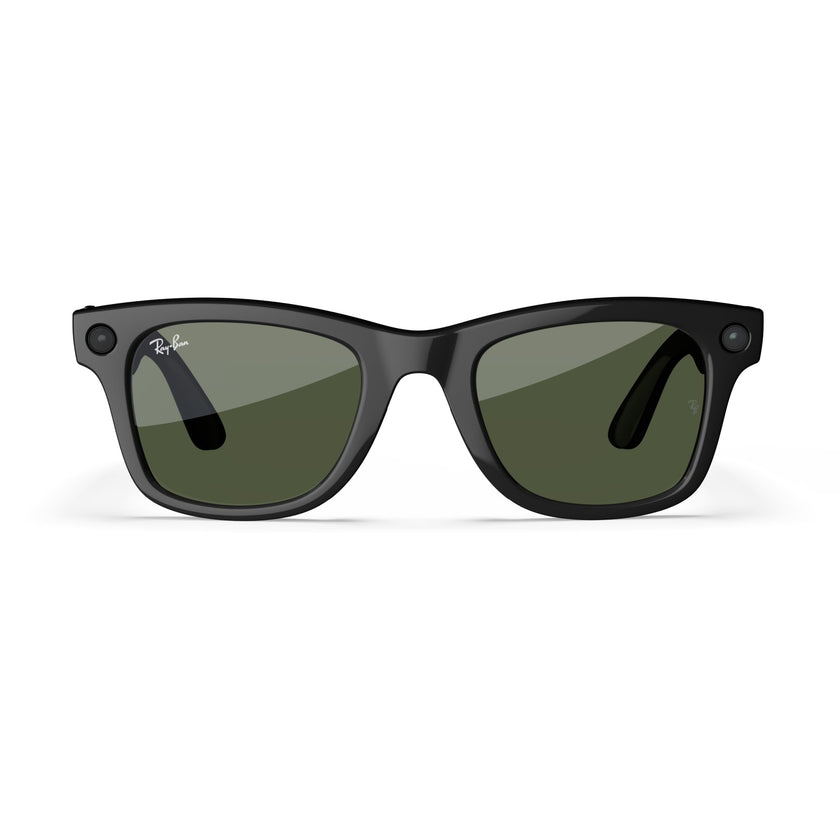 Ray-Ban Meta Glasses, Wayfarer - Shiny Black/G15 Green 🍁 All In One Marketplace Canada