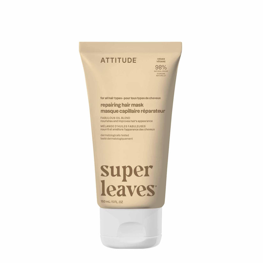 ATTITUDE Repairing Hair Mask, Made in Canada, Nourishes and Improves Hair's Appearance, Fabulous Oils Blend, Abyssinian Oil, Argan Oil, Shea Butter, Vegan Hair Care, Pink Argan, 150 mL 🍁 All In One Marketplace Canada