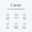 Aura Carver WiFi Digital Picture Frame | The Best Digital Frame for Gifting | Send Photos from Your Phone | Quick, Easy Setup in Aura App | Free Unlimited Storage | Gravel with White Mat 🍁 All In One Marketplace Canada