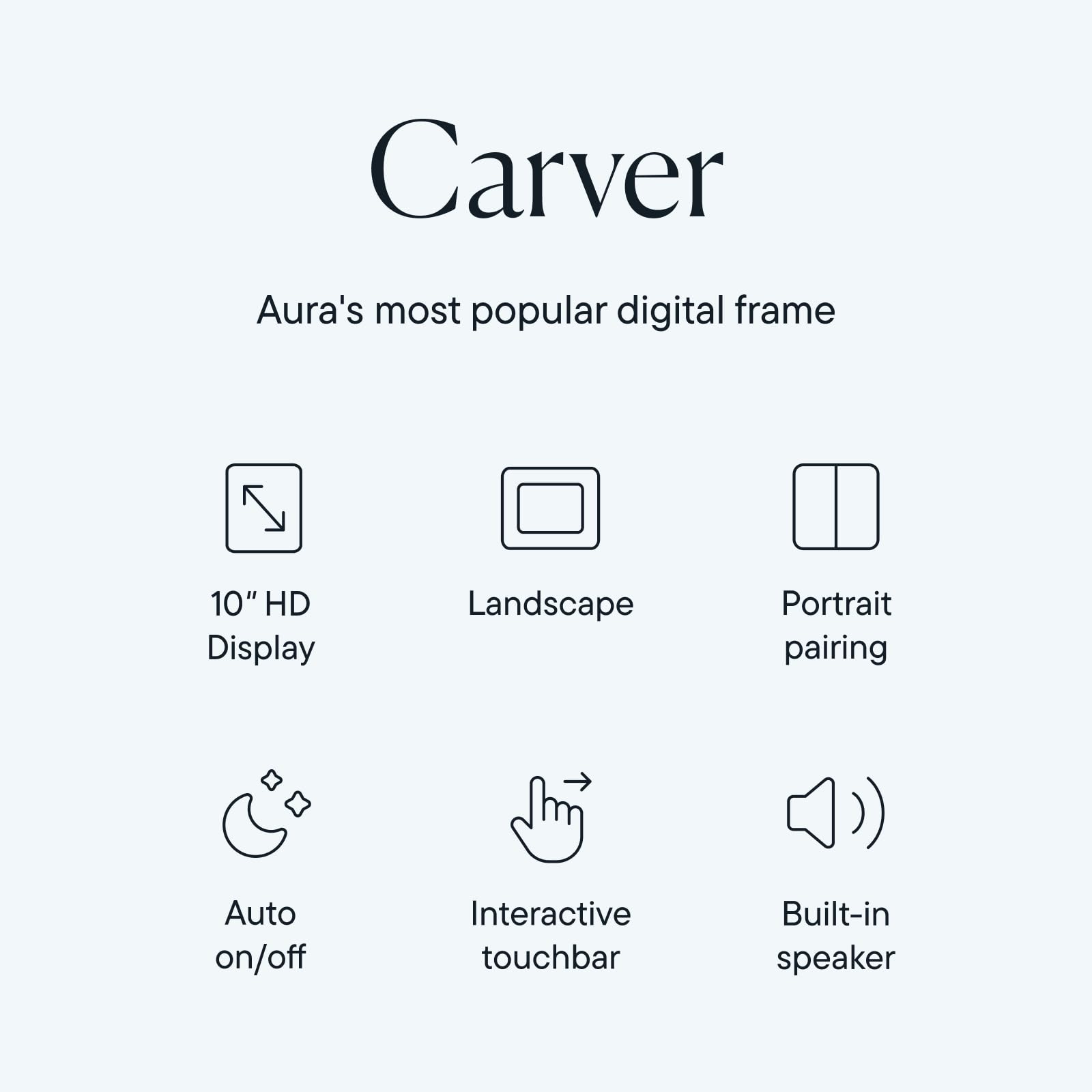 Aura Carver WiFi Digital Picture Frame | The Best Digital Frame for Gifting | Send Photos from Your Phone | Quick, Easy Setup in Aura App | Free Unlimited Storage | Gravel with White Mat 🍁 All In One Marketplace Canada