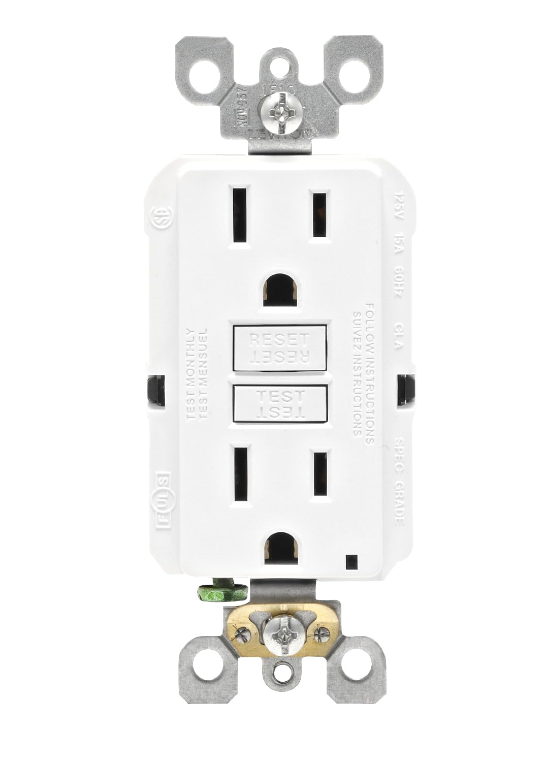 Leviton GFCI 2-Pack, 15 Amp Non Tamper Resistant Receptacle, Smartlock Pro Duplex, GFNT1-02W, White 🍁 All In One Marketplace Canada