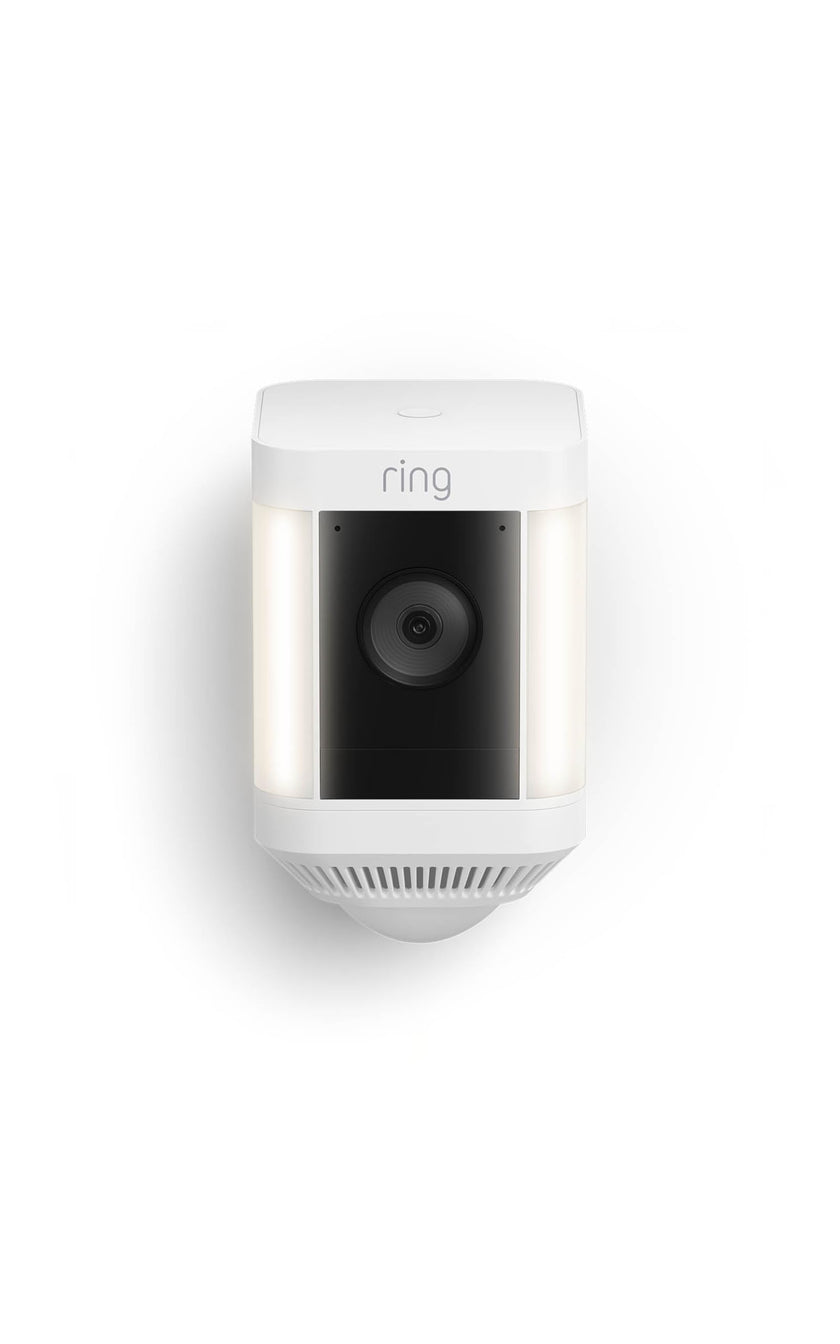 Ring Spotlight Cam Plus, Battery | Two-Way Talk, Colour Night Vision, and Security Siren - White 🍁 All In One Marketplace Canada