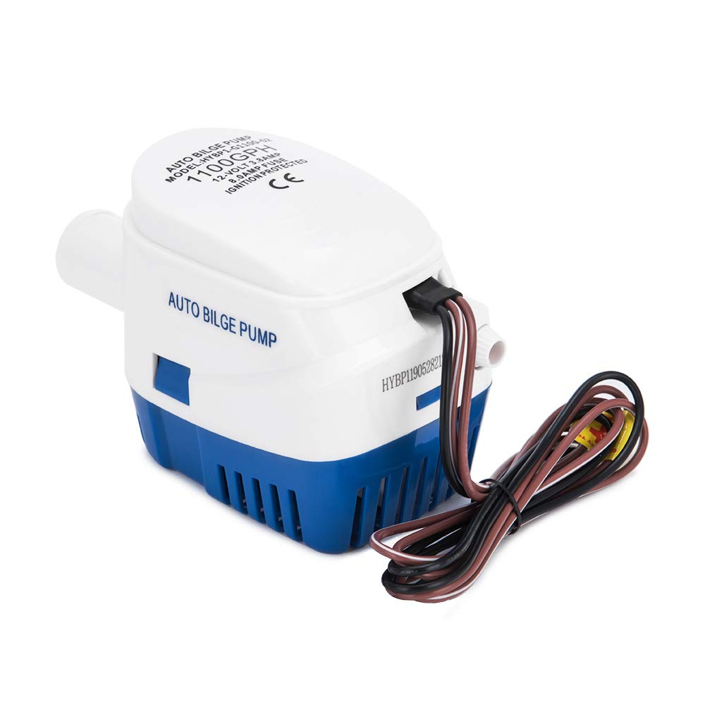Dontmiss 1100GPH Automatic Submersible Bilge Pump,12V Boat Bilge Pump with Float Switch, High-Flow 3-Blade Impeller, Snap-Off Strainer, 1 1/8'' Outlet - Compact All-in-One for Boats, RV, Ponds & Pools 🍁 All In One Marketplace Canada