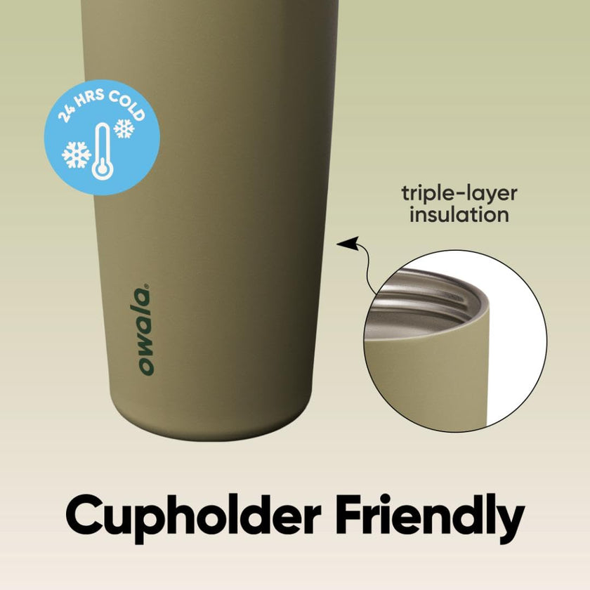 Owala FreeSip Sway Insulated Stainless Steel Water Bottle with Two-Way Spout, Built-In Straw and Bucket Handle, Made for Travel, School, and Sports, 30oz, BPA Free, Leak Proof, Off Road 🍁 All In One Marketplace Canada