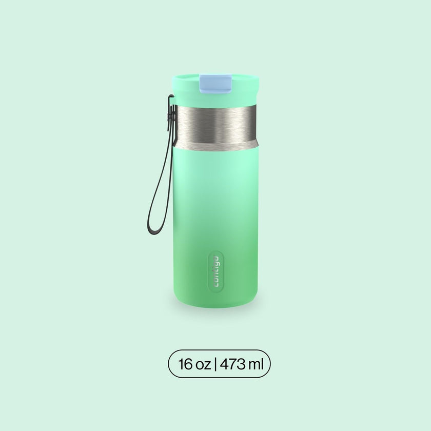 Contigo DualSip 16 oz Compact Water Bottle w/ 2-Way Lid (Drink from Straw or Spout) | Vacuum-Insulated Stainless Steel for Cold Drinks | 100% Leakproof | BPA & Lead-Free | Dishwasher Safe 🍁 All In One Marketplace Canada